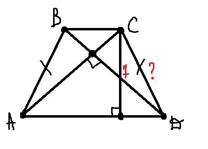 Диагональ равнобокой трапеции равна 14 см