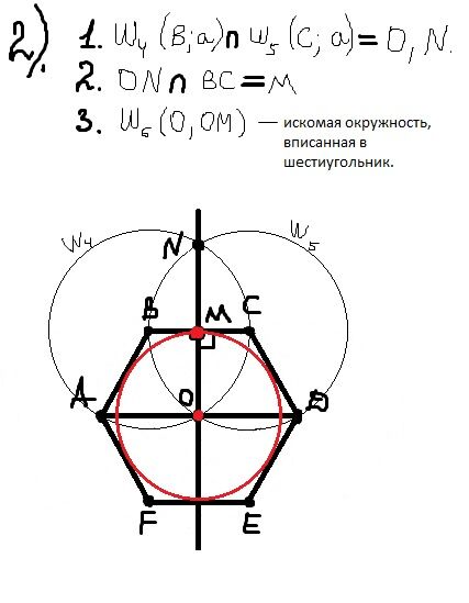 Как нарисовать описанный шестиугольник