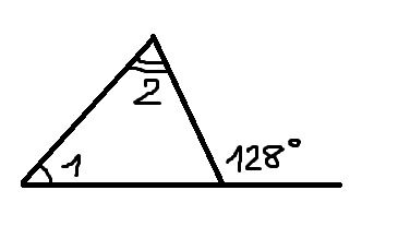 Треугольник с углом 0 градусов. Смежный угол треугольника равен. Внешний угол треугольника равен 128 градусам. Угол 128 градусов. Внешний угол треугольника равен 128 а внутренний угол не смежный с ним.