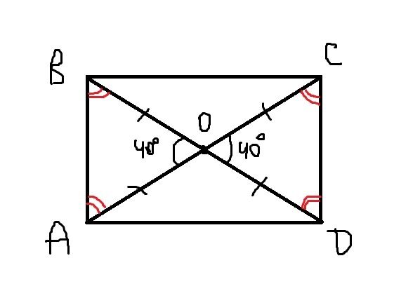 Диагонали прямоугольника точкой пересечения делятся пополам. В прямоугольнике точкой пересечения делятся. Прямоугольник по диагонали и углу между диагоналями. Построить прямоугольник по диагонали.